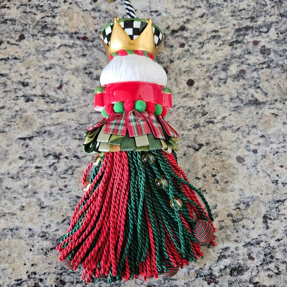 MACKENZIE CHILDS CHRISTMAS COURTLY CHECK TARTAN NUTCRACKER DECORATIVE TASSEL - Picture 5 of 9